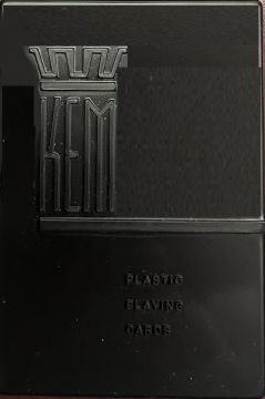 Kem Single Deck Bridge-size Black Plastic Card Box